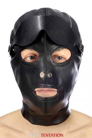 Cagoule simili cuir avec bandeau amovible · Fetish Tentation · vue 4