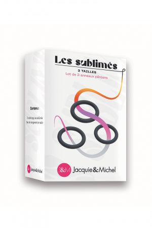 Lot de 3 cockrings en silicone Les sublimés Jacquie et Michel