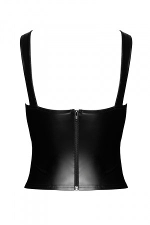 Top style corset Vixen · Noir Handmade · vue 4