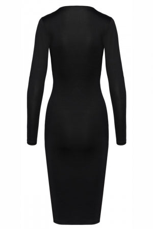 Robe noire à manches longues Cotelly Party · Cotelli Lingerie · vue 4