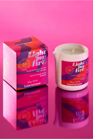 Bougie de massage Fleur de lotus · Love to Love · vue 3