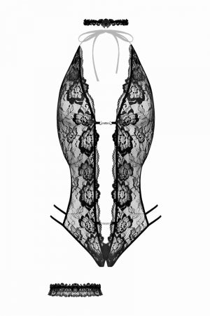 Ensemble body ouvert Renee noir Christine · Christine · vue 4