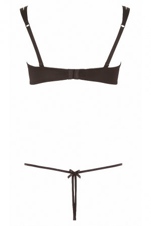 Ensemble dentelle string ouvert et seins nus noir Cottelli Lingerie · Cotelli Lingerie · vue 4