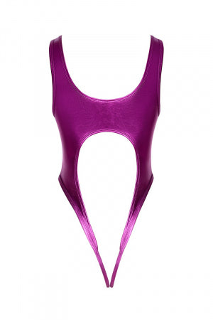 Body rose métallisé ouvert à l'entrejambe · Cotelli Lingerie · vue 4