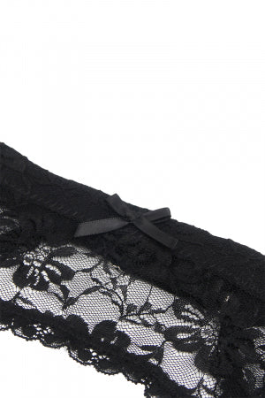 Porte-jarretelles et string Noir · Litolu Lingerie · vue 4