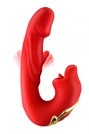 Vibromasseur rabbit 3-en-1 Kissy rouge · Yoba · vue 4