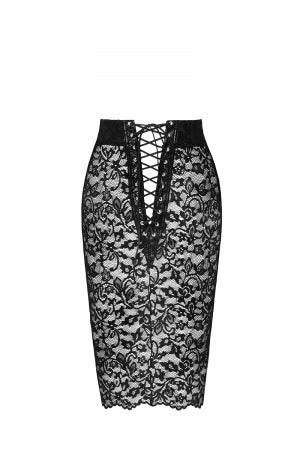 Jupe lacée Ambivalence dentelle · Noir Handmade · vue 3