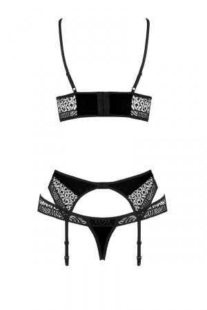 Ensemble à jarretelles Scarlet noir Passion · Passion Lingerie · vue 3