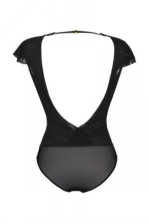 Body tulle et dentelle noir · Axami · vue 3