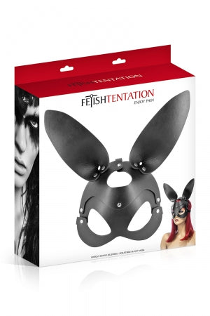 Masque bunny simili cuir réglable · Fetish Tentation · vue 3