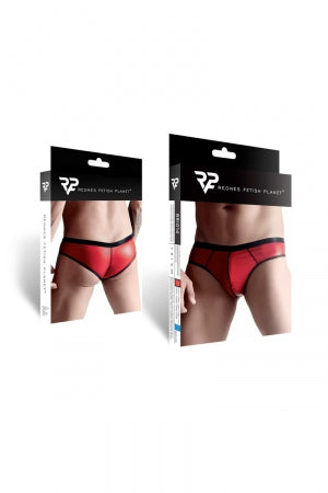 Slip rouge wetlook · Regnes · vue 3
