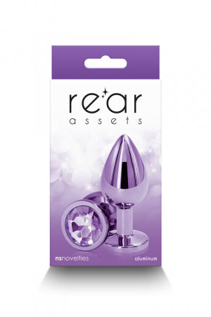 Plug bijou aluminium chromé violet M · NS Novelties · vue 3