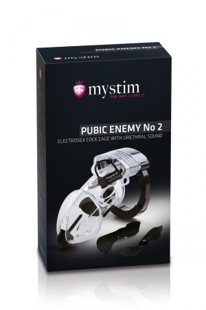 Cage pénis électro-stimulation Pubic Enemy taille haute · Mystim · vue 2