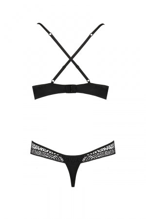 Ensemble Scarlet Bikini noir Passion · Passion Lingerie · vue 3