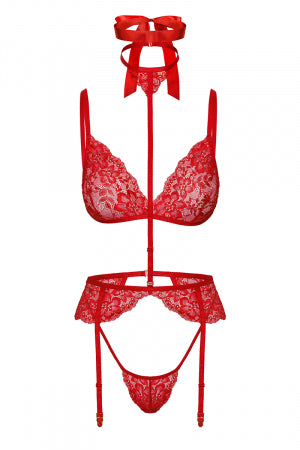 Ensemble 5 pièces Bondage Red Lace Kiss 243 · Kissable · vue 4
