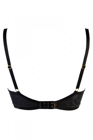 Soutien-gorge tulle et dentelle noir · Axami · vue 4