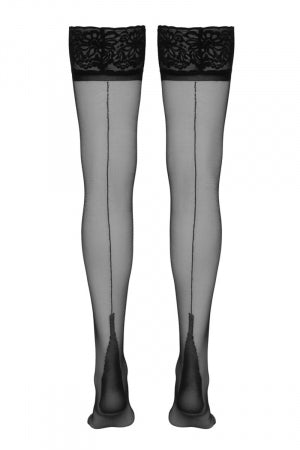 Bas autofixants couture noir 1 · Cotelli Legwear · vue 4