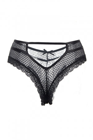 Tanga noir dentelle · Paris Hollywood · vue 4