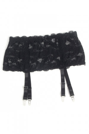 Porte-jarretelles dentelle large Noir · Litolu Lingerie · vue 4
