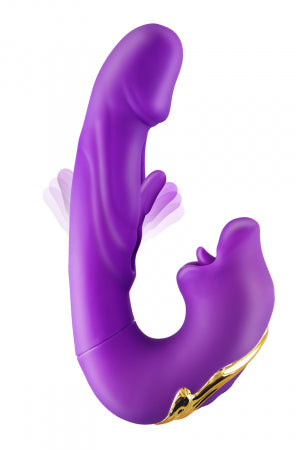 Vibromasseur rabbit 3-en-1 Kissy violet · Yoba · vue 4