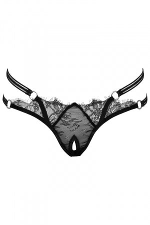 String ouvert Rio noir en dentelle Cottelli LINGERIE · Cotelli Lingerie · vue 4