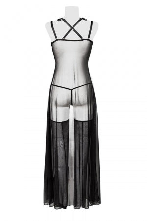 Set déshabillé tulle et dentelle 2 pièces · Grey Velvet · vue 4