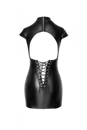 Robe dos lacé Fantasy wetlook · Noir Handmade · vue 3