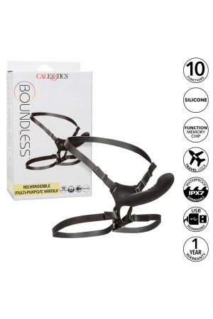 Gode ceinture vibrant Boundless Rechargeable Harness · Calexotics · vue 4