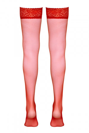 Bas autofixants rouge · Cotelli Legwear · vue 4