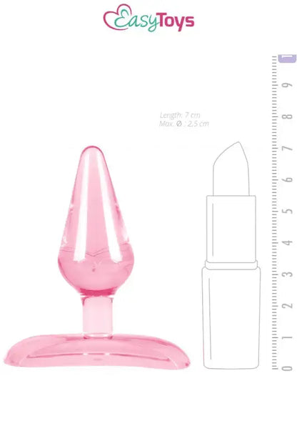 Mini plug anal rose - EasyToys de la taille d'un rouge à lèvre 7,5cm