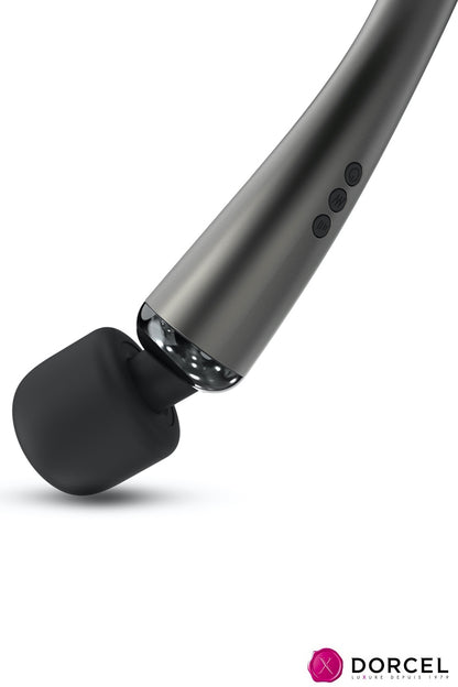 Stimulateur clitoridien wand rechargeable Megawand Silver Dorcel