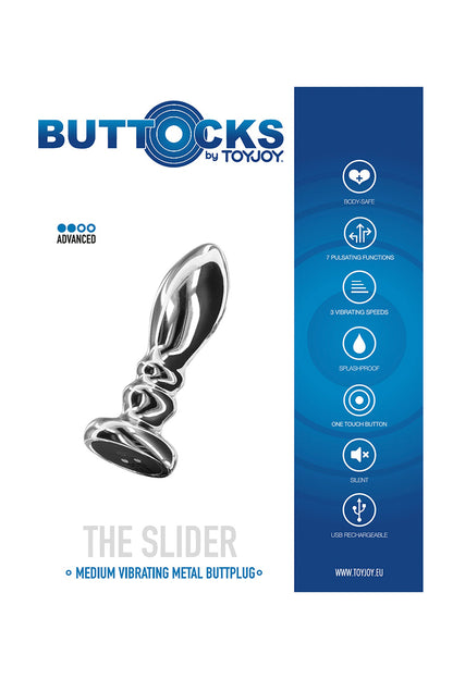 Plug anal vibrant en acier inoxydable The Slider Toy Joy