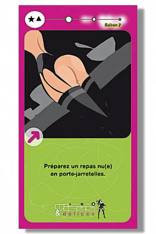 jeu érotique Carte de jeu pour couple.