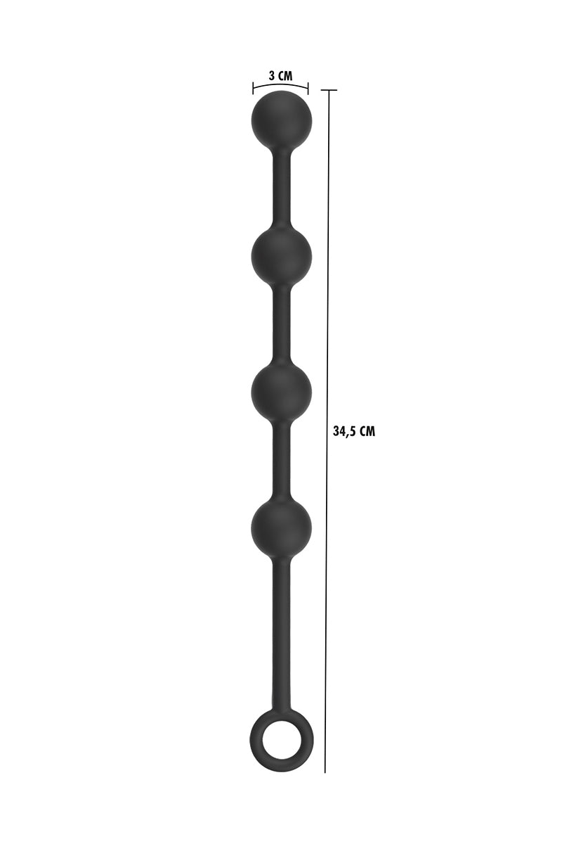 Chapelet anal en silicone diamètre 3 cm Extreme Hidden Desire