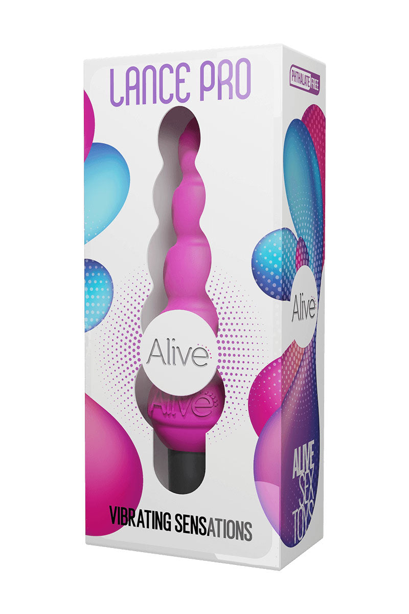 Stimulateur anal vibrant en silicone Lance Pro Alive