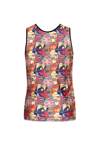 Débardeur homme imprimé pop art Comics multicolore Anaïs for Men