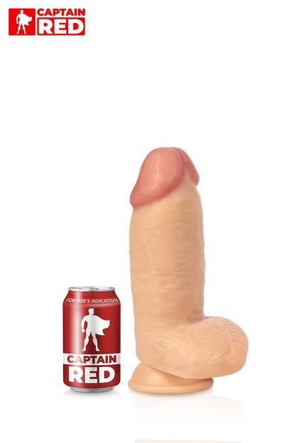Gode XXL réaliste à ventouse Colossus Captain red