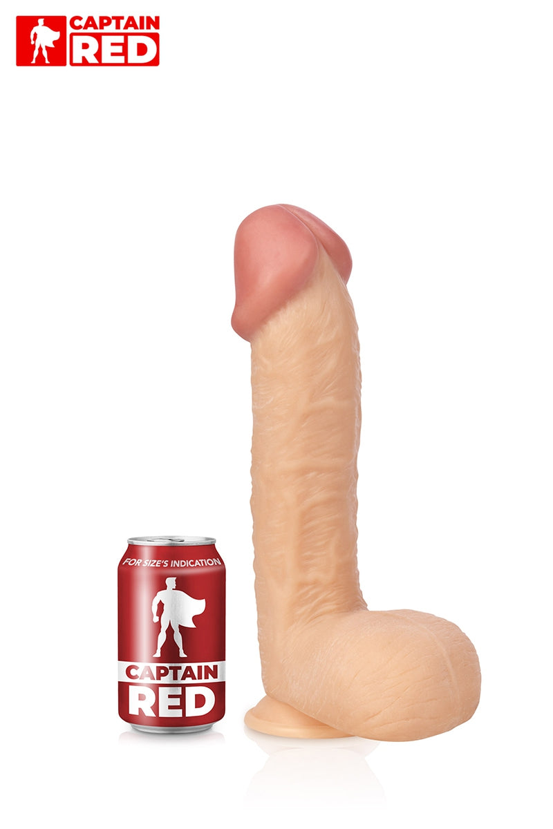 Gode XXL réaliste à ventouse The Super Captain red