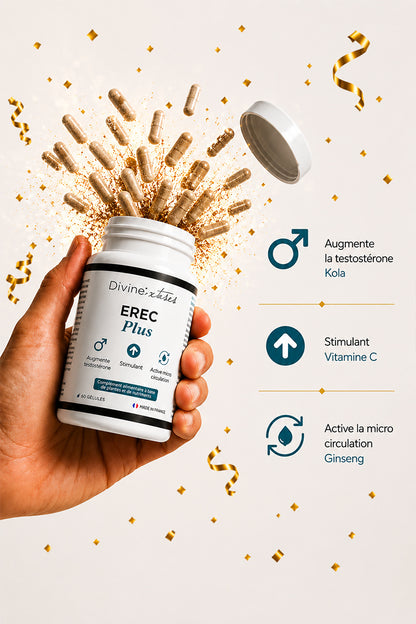 Complément alimentaire végan Erec Plus Divinextases