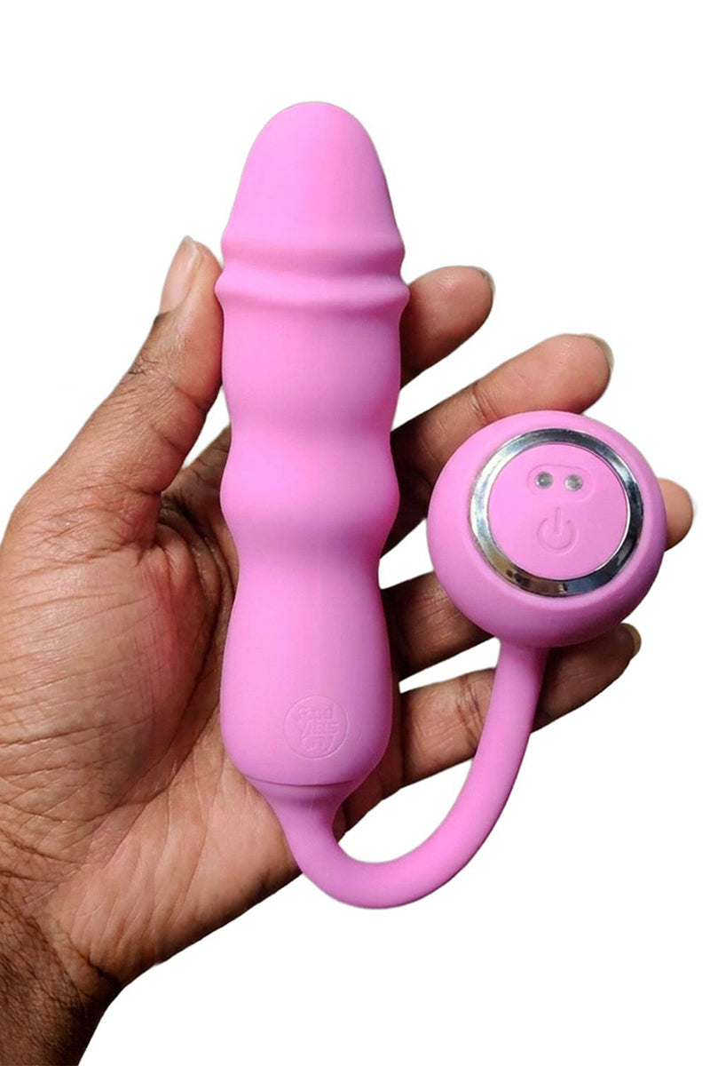 Vibromasseur va-et-vient télécommandé rose Good vibe only
