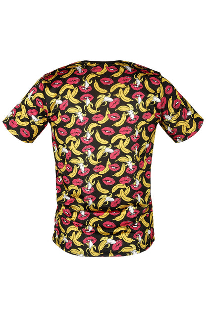 T-shirt homme imprimé bananes Banana noir Anaïs for Men