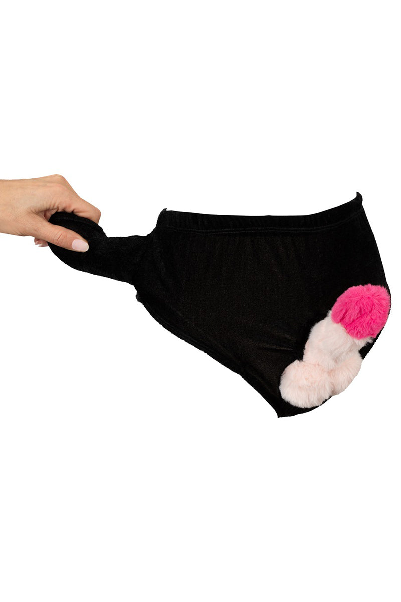 Slip humoristique avec pénis en peluche mobile GenToys