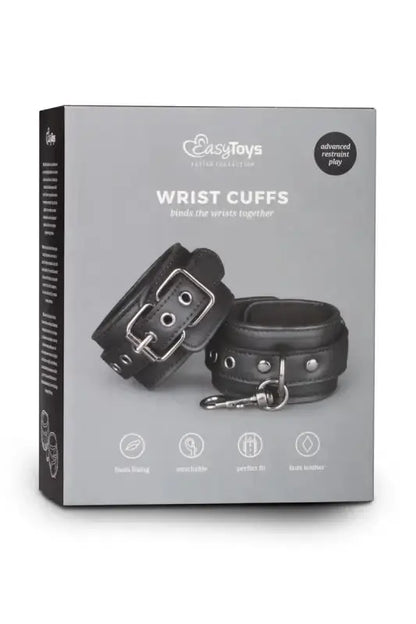 Menottes de bondage Easytoys Fetish pour poignets avec design élégant et fermeture sécurisée.