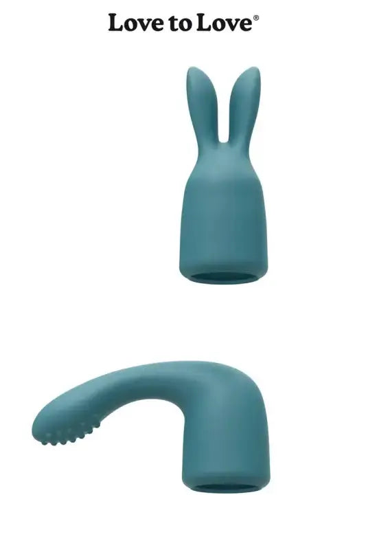 Embouts pour jouets sexuels stimulateur clitoridien R-Evolution en silicone sarcelle.