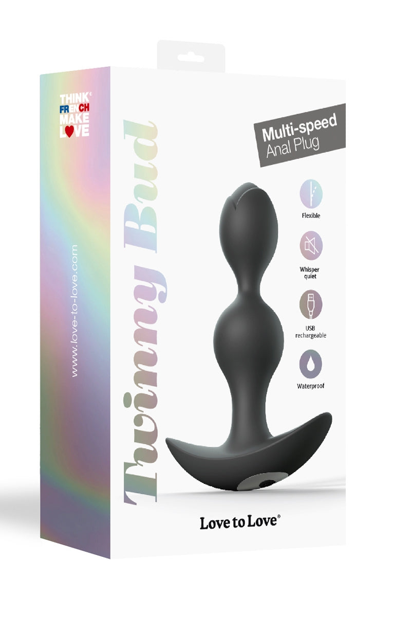 Plug anal vibrant rechargeable Twinny Bud noir Love to Love