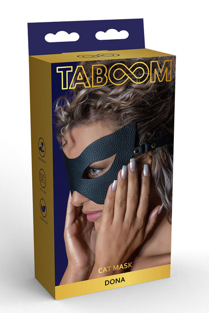 Masque de chat en faux cuir Dona noir Taboom