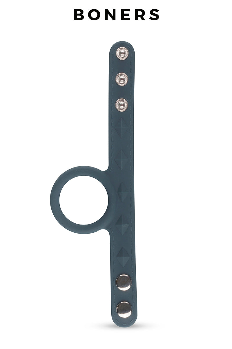 Cockring et ball strap réglable en silicone Boners