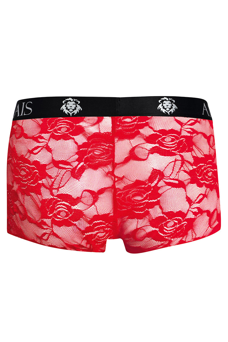 Boxer homme dentelle florale Brave rouge Anaïs for Men