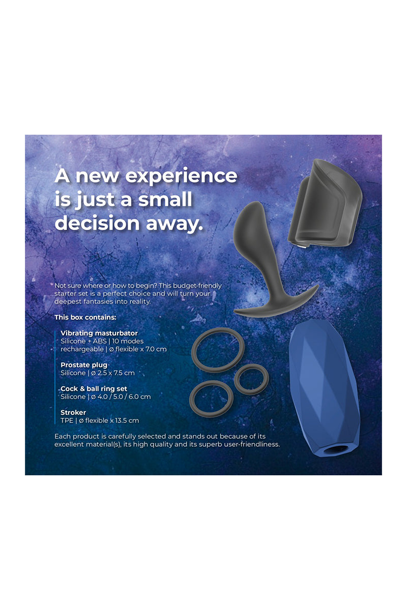 Coffret 4 sextoys pour homme Starter Set Masculine Magic Shiver