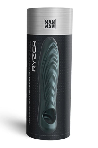 Gaine de pénis 3 en 1 silicone liquide Ryzer Pine Grey Manwan